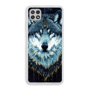 Darkness Wolf: Samsung Galaxy A22 4G Transparant Hoesje