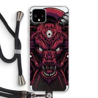 Hell Hound and Serpents: Pixel 4 XL Transparant Hoesje met koord