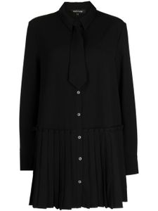 tout a coup robe-chemise à design plissé - Noir