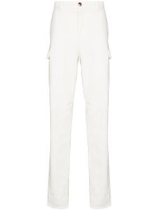 Brunello Cucinelli pantalon droit à poches cargo - Blanc