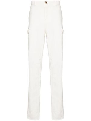 Brunello Cucinelli pantalon droit à poches cargo - Blanc