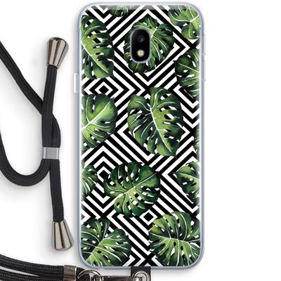 Geometrische jungle: Samsung Galaxy J3 (2017) Transparant Hoesje met koord
