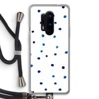 Blauwe stippen: OnePlus 8 Pro Transparant Hoesje met koord