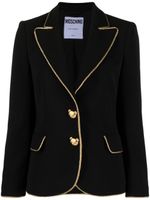 Moschino blazer à bords métallisés - Noir