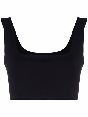 MANURI haut crop Miss Jane à design sans manches - Noir