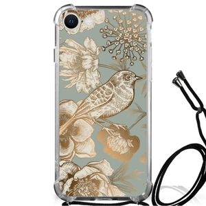 Case voor iPhone SE 2022 | 2020 | 8 | 7 Vintage Bird Flowers