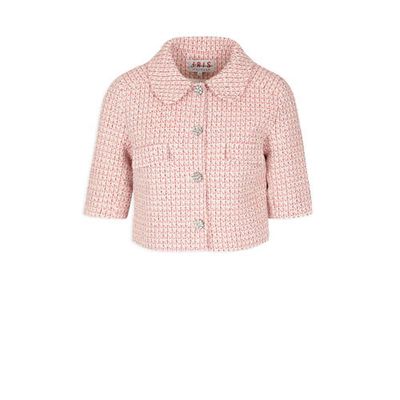 Morgan jasje in geweven boucle lichtroze/ecru Morgan jasje in geweven boucle lichtroze/ecru