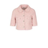 Morgan jasje in geweven boucle lichtroze/ecru - thumbnail