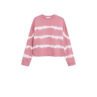 Mango Kids tie-dye sweater roze/wit - thumbnail