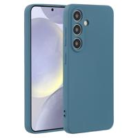 Lunso Samsung Galaxy S25 hoesje - Flexibel siliconen Backcover - Saffier