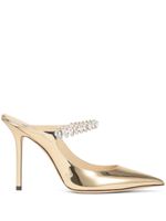 Jimmy Choo mules Bing 100 en cuir - Or