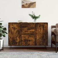 Dressoir 104x35x70 cm bewerkt hout gerookt eikenkleurig - thumbnail