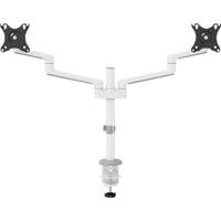 Neomounts DS60-425WH2 Monitor-tafelbeugel 43,2 cm (17) - 68,6 cm (27) Wit In hoogte verstelbaar, Kantelbaar, Zwenkbaar, Roteerbaar