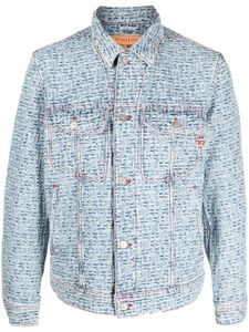 Diesel veste en jean à motif abstrait - Bleu