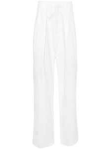 Moschino pleated wide-leg trousers - Blanc