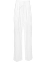 Moschino pleated wide-leg trousers - Blanc