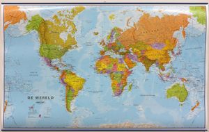 Wereldkaart 66ML-zvl Politiek, 136 x 86 cm | Maps International