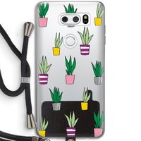 Sanseveria: LG V30 Transparant Hoesje met koord Sanseveria: LG V30 Transparant Hoesje met koord