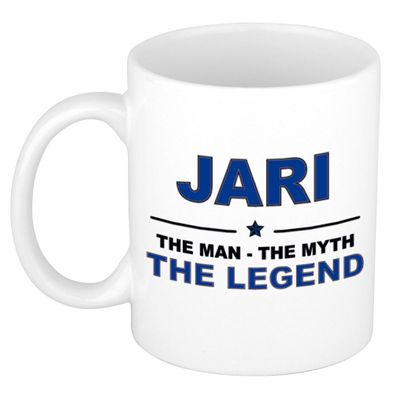 Jari The man, The myth the legend collega kado mokken/bekers 300 ml