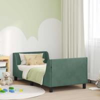 Bedframe voor kinderen met hoofdbord Zeegroen 80 x 160 cm