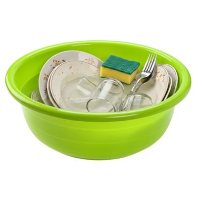 Plasticforte Afwasteiltje - 11 liter - rond - limegroen - afwasbak - 39 x 14 cm - kunststof