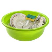 Plasticforte Afwasteiltje - 11 liter - rond - limegroen - afwasbak - 39 x 14 cm - kunststof