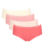 Sloggi 4-pack dames Basic Midi slips - Red combi