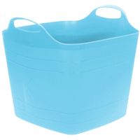 Flexibele emmer - blauw - 15 liter - kunststof - vierkant - 30 x 29 cm - thumbnail