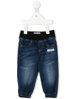 Moschino Kids pantalon en jean à logo imprimé - Bleu