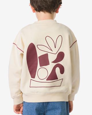 HEMA Kindertrui sweatstof print ecru (ecru)