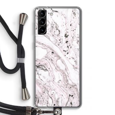 Mengelmoes: Samsung Galaxy S21 Plus Transparant Hoesje met koord