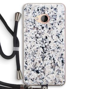 Gespikkelde marmer: HTC U Play Transparant Hoesje met koord