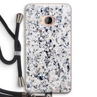 Gespikkelde marmer: HTC U Play Transparant Hoesje met koord