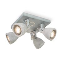 Home sweet home LED opbouwspot Vedi 4 lichts ↔ 23 cm - betongrijs