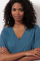 Studio Anneloes Vicky Denim Shirt 12624 T-shirt Korte Mouw 6200 Denim Blue