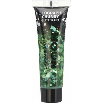 Moon Creations Chunky Glittergel - voor lichaam en gezicht - groen - 12 ml