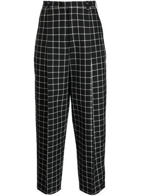 Marni pantalon fuselé à carreaux - Noir