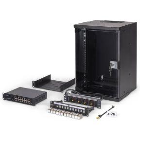 Digitus 10 network bundle, 9U cabinet and equipment, bl Zwart