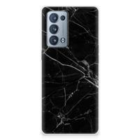 OPPO Reno 6 Pro Plus 5G | TPU | Siliconen hoesje | Marmer Zwart - Origineel Cadeau Vader