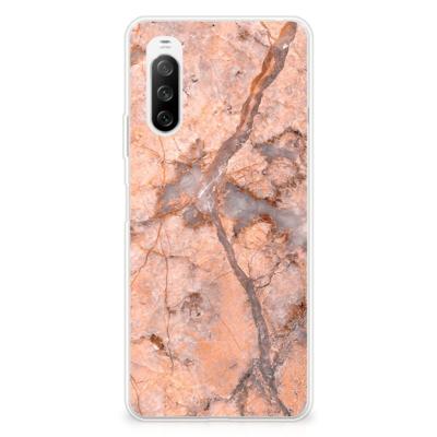 Sony Xperia 10 III | TPU | Siliconen hoesje | Marmer Oranje