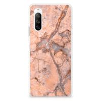 Sony Xperia 10 III | TPU | Siliconen hoesje | Marmer Oranje