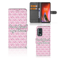 OnePlus Nord 2 5G Portemonnee Hoesje Flowers Pink DTMP
