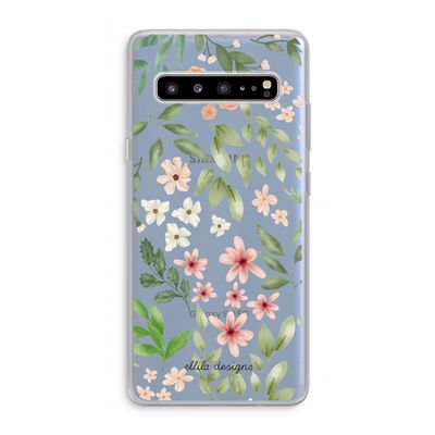 Botanical sweet flower heaven: Samsung Galaxy S10 5G Transparant Hoesje