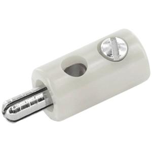 econ connect HOS25WS Miniatuur-rondconnector Stekker, recht Stift-Ø: 2.5 mm Wit 1 stuk(s) Bulk