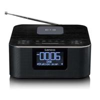 LENCO CR-650BK - DAB+/ FM-wekkerradio met Bluetooth® en draadloos opladen, zwart