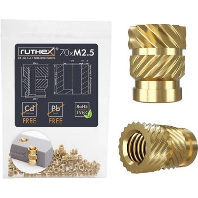 ruthex Schroefdraadinzet RX-M2,5x5.7 GE-M25x57-001 ruthex Schroefdraadinzet RX-M2,5x5.7 GE-M25x57-001
