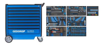 Gedore Gereedschapswagen 2005 XL 0710 | Inclusief gereedschapset S-466 - 3458946