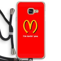 I'm lovin' you: Samsung Galaxy A3 (2016) Transparant Hoesje met koord