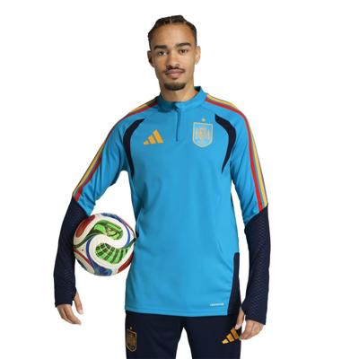 adidas Spanje Trainingstrui 1/4-Zip 2026-2028 Lichtblauw Donkerblauw Geel