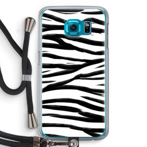 Zebra pattern: Samsung Galaxy S6 Transparant Hoesje met koord